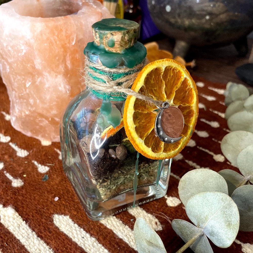 ☽ Money Shaker Spell Jar (Abundance Spell) ☽